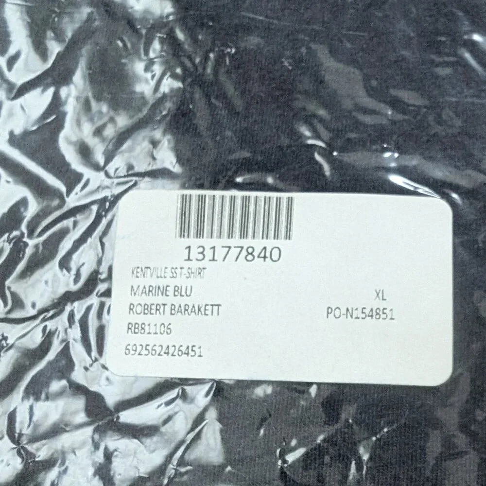 NWT Robert Barakett Kentville Cotton T-Shirt Marine Blue XL & XXL Luxury Tee - Picture 10 of 11
